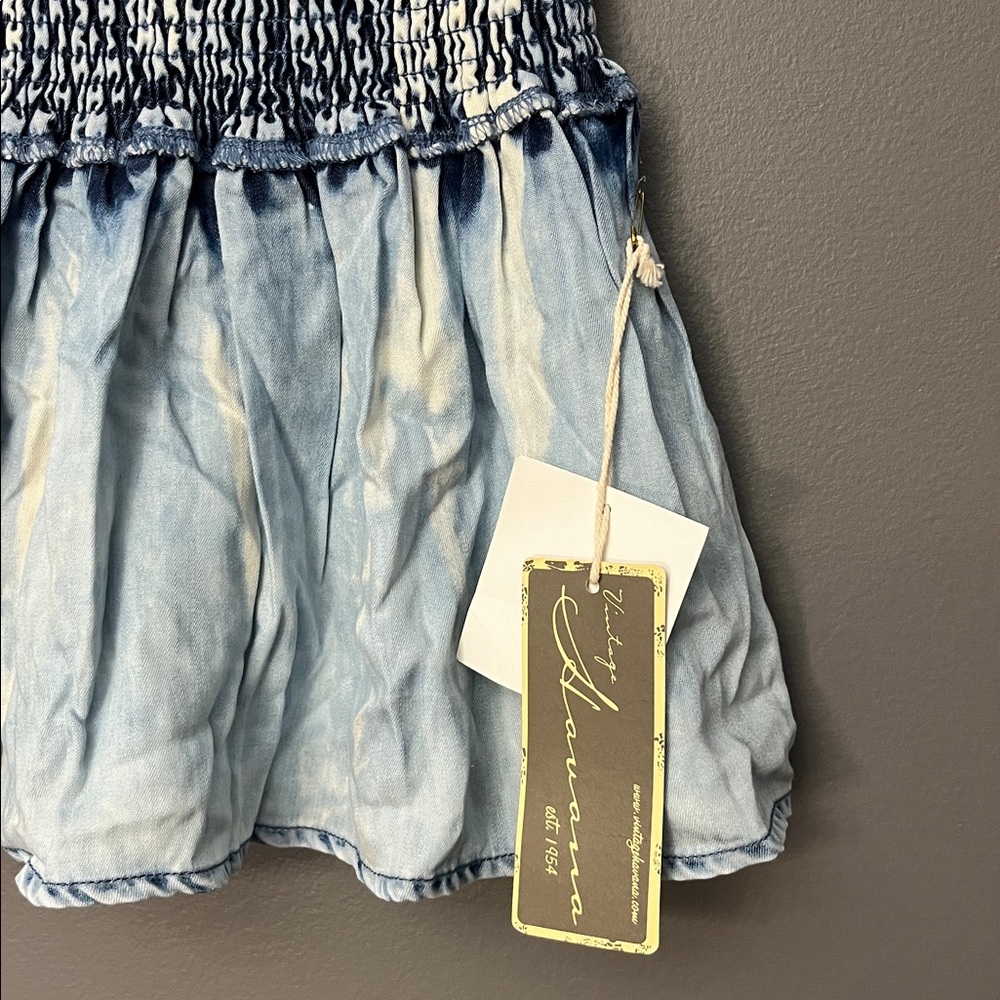 Vintage Havana Acid Wash Look Women's Ruffle Skirt Tiered - Size S - NWT - Picture 2 of 8